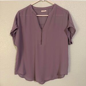 Womens Zip-Front Blouse